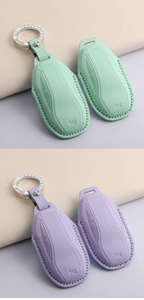Car Smart Key Case Cover For IM Zhiji L7 LS7 L6 LS6 PU Leather Car Key Cover Protector Keychain