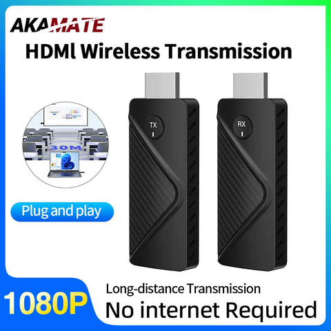 Wireless HDMI Kit 1080P 30M for Universal Displays Car Interior Accessory AKAMATE