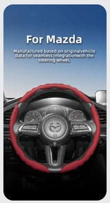 Sporty Wavy Leather Steering Cover for Mazda CX-5 Car Interior Accessory Hocasen