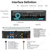 1 Din MP3 Bluetooth Player for Universal Vehicles