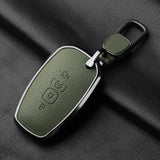 Aluminum Alloy Goatskin Car Key Case Cover For Lincoln Continental MKC MKZ MKX 2017 2018 2019 Navigator Nautilus keychain