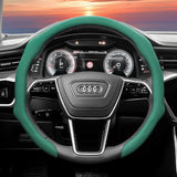 Perforated Leather Steering Wheel Cover for Audi