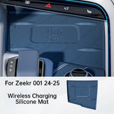 For Zeekr 001 Car Center Console Wireless Charging Mat Silicone Anti Slip Scratch-resistant Pad Interior Accessories
