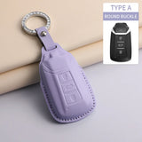Leather Car Key Case Cover For DFSK DongFeng 580 F507 Aeolus AX7 GS PU Car Remote Key Bag Case Shell Protecter Keychain Holder