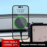 Phone Holder and Magnetic Wireless Charger for Tesla Model Y 3 2024 Cybertruck Phone Holder and Magnetic Wireless Charger TEK
