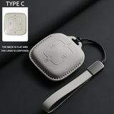 Leather Car Key Case Cover for Zeekr 7X Original Car Color Key Bag Cover Protection