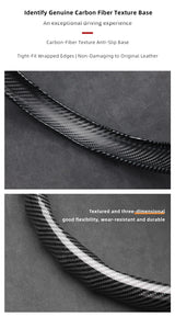 Opel Wave Steering Wheel Cover Carbon Fiber Texture