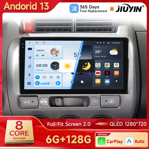 9-inch Android 13 Multimedia Stereo for Honda Fit 2006-2007 Android Head Unit JIUYIN