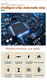 Car Battery Charger 12V 6A Touch Screen Pulse Repair LCD Fast Power Charging Wet Dry Lead Acid Digital LCD