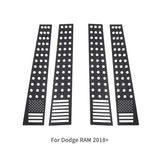 Window Cover Trim Black Aluminum for Dodge Ram 1500