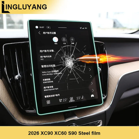 Navigation Screen Protector Film for Volvo XC90 Car Interior Accessory LINGLUYANG