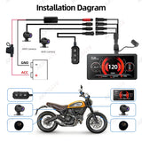 Motorcycle GPS Monitor Wireless CarPlay & TPMS