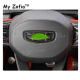 For New Geely Coolray 2023 2024 2025 Car Label Sticker Front Logo Frame Head Bumper Steering wheel Decor Sticker Cover Black