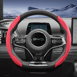 BYD Snap-On Sports Suede Steering Wheel Cover Interior
