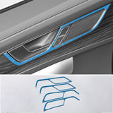 Alcantara Car Door Pull Handle Panel Stickers for Audi A6 A7 Car Interior Accessory OEM