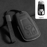 Suede Car Key Case Cover for Audi A6 A4 A7 Q5 A5 A4 B9 Q5 Q7 TT TTS 8S 2016 2017