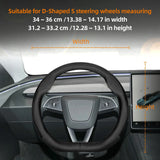 Ultra-Thin Leather Steering Cover for Tesla 2024