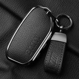 Aluminum Alloy Goatskin Car Key Case Cover for BMW G38 G12 F49 i20 G07 G08 1 5 7 Series x1 x5 x7 ix XM i7 M760 Keychain