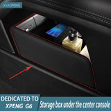 For Xpeng G6 PU Leather Car Lower Central Console Storage Box Organizer Holder Case Auto Interior Accessories Interior Access