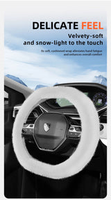 Peugeot Long Plush Warm Non-Slip Steering Wheel Cover