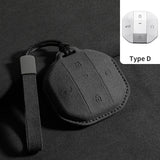 Suede Car Key Case Shell For Jetour Freedom T1 Jetour Freedom T2 Traveller Remote Key Bag Case Fob Protection Keychain