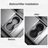 For Tesla Model 3 Highland Y Juniper Center Console Cup Holder Silicone Non-Slip Storage Box Slot Interior Accessories Car In
