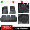 Floor Mat for Tesla Model 3 Highland 2024 TPE Waterproof Weather-resistant Foot Pad Mats