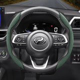 Perodua Suede Buckle Steering Wheel Cover Brown