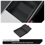 Lower Tray for Tesla Model Y Standard RWD 2025-2026 Car Armrest Storage Box Silicone Tidying Organizer Accessories