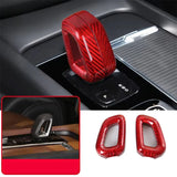 Carbon Fiber Gear Lever Cover for Volvo Car Interior Accessory LINGLUYANG
