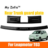For Leapmotor T03 2024 2025 2026 Car Rear Bumper Cover Trunk Sill Plate Guard Car Accessories Stainless Steel Protector Parts