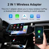 Mini 2-in-1 Wireless CarPlay and Android Auto Box Adapter CarPlay Adapter LEXXSON