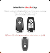 Metal and leather car key case cover for Lincoln Continental Navigator Car Key Case OEM