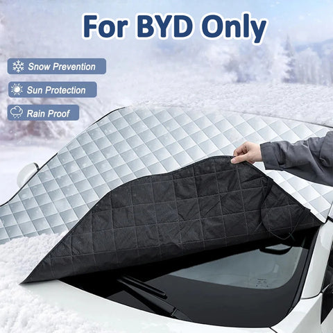 For BYD Tang EV600 Han EV Yuan ATTO 3 Song PLUS Pro DMI Car Front Windshield Snow Shield Waterproof Cover Dash Cam Accessory