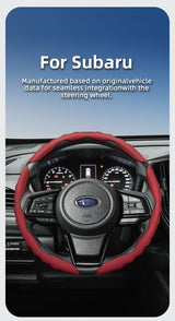 Breathable Leather Steering Wheel Cover for Subaru Car Interior Accessory Hocasen
