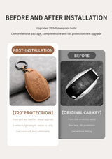Car Key Cover For Bentley Bentayga 2017-2021 2AHMV-YK1 Leather Car Key Case Cover For Bentley Car Key Cover OEM