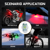 Wireless LED Strobe Warning Lights with Remote Control 2PCS LED Ambient Light MAGIC COLORM