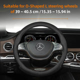 Breathable Leather Steering Wheel Cover for Mercedes C