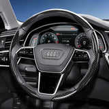 Carbon Fiber Steering Wheel Cover for Audi A4 A6 Q5 Car Interior Accessory Hocasen