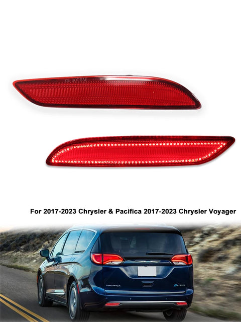 LED Rear Bumper Reflector Lights for Chrysler Pacifica Car Interior Accessory iJDM