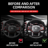 Suede Carbon Fiber Wheel Cover for Ram 1500 2500 3500 Car Interior Accessory Hocasen