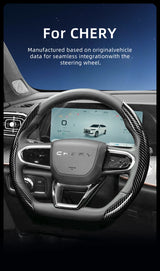 Carbon Fiber Steering Wheel Cover for Chery Models Car Interior Accessory Hocasen