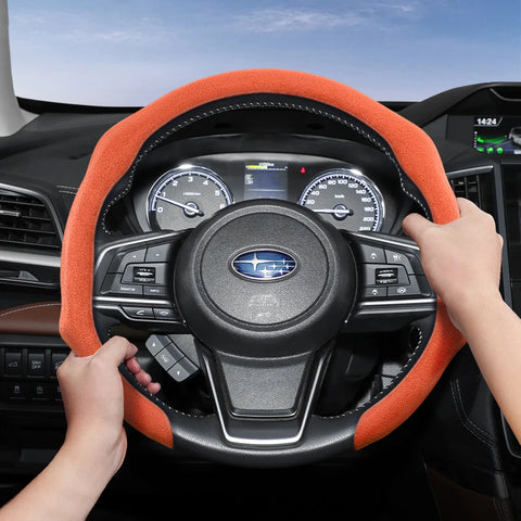 Steering Wheel Cover Suede for Subaru Outback Forester Car Interior Accessory Hocasen