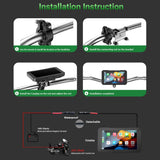 GPS Navigation Screen 5in HD Universal Motorcycle Android Head Unit Aoocci