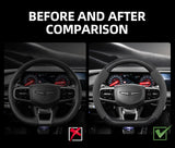 Genesis Carbon Fiber Texture Suede Wheel Cover Car Interior Accessory Hocasen