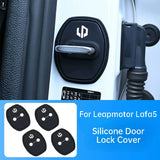 For Leapmotor B10 B01 C10 C01 C11 C16 T03 Car Silicone Door Lock Cover Anti Vibration Buffer Pad PROTECTIVE ACCESSORIES