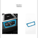 For BMW F30 F32 F34 Car Headlight Switch Knob Panel Trim Frame Decoration Sticker Interior Tuning Accessories Made of Alcantara