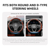 Carbon Fiber Wheel Cover Snap-On for VW Golf Tiguan Car Interior Accessory Hocasen