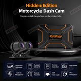 2K Dual Lens Waterproof Motorcycle Dash Cam WiFi DVR Dashcam AKAMATE