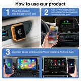 Wireless CarPlay Android Auto Adapter for VW Toyota
